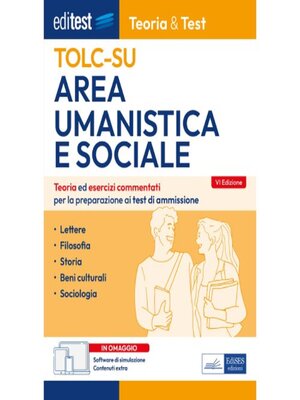 cover image of EBOOK- Teoria&Test Area umanistica e sociale